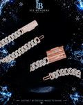 16mm Baguette Cut Green Moissanite Mix Cuban Link Chain/Bracelet