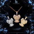 Iced Out Rabbit Moissanite Pendant