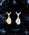 Iced Out Boxing Gloves Moissanite  Pendant