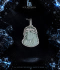 Moissanite Blue Jade Jesus Head Pendant