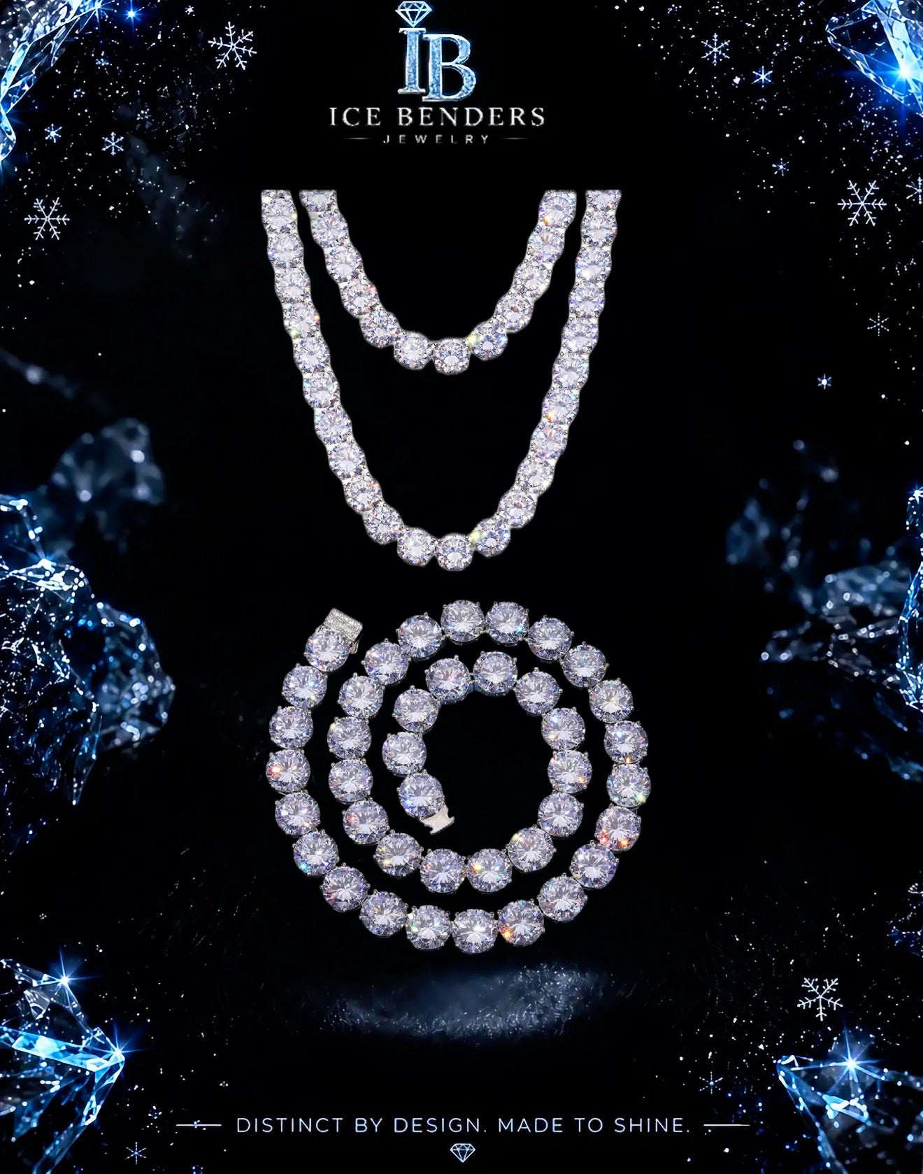 15mm Big Boss Moissanite Tennis Chain