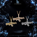 Iced Out “Disarm Hate” AK47 Moissanite Pendant