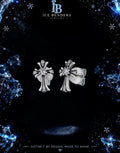 “Ch” Style Cross Moissanite Stud Earrings