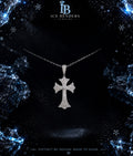 “CH” Style Iced Out Cross Moissanite Pendant
