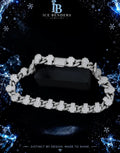 19mm Cross Shape Micro Paved Princess Cut Moissanite Cuban Link Chain/Bracelet