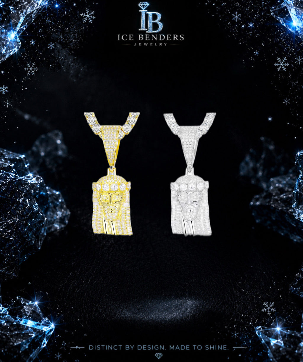 Baguette Iced Out Jesus Piece Moissanite Pendant