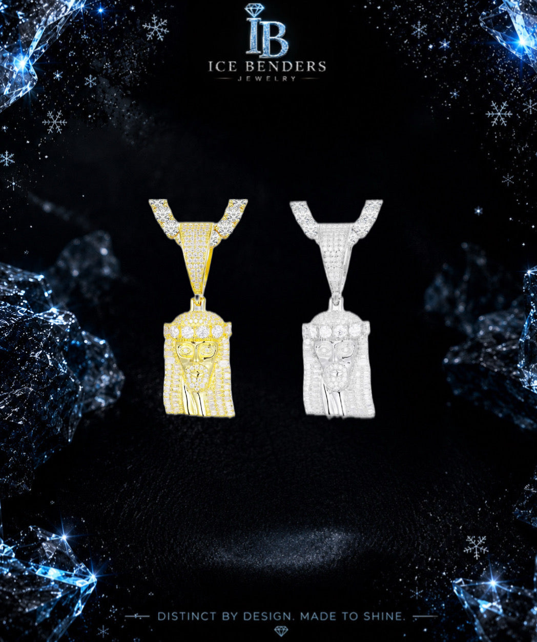 Baguette Iced Out Jesus Piece Moissanite Pendant