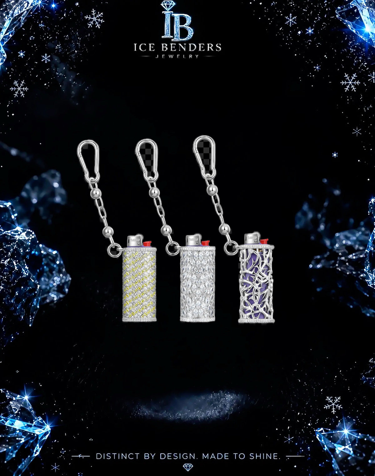 Iced Out Custom Moissanite Lighter Case 925s Silver