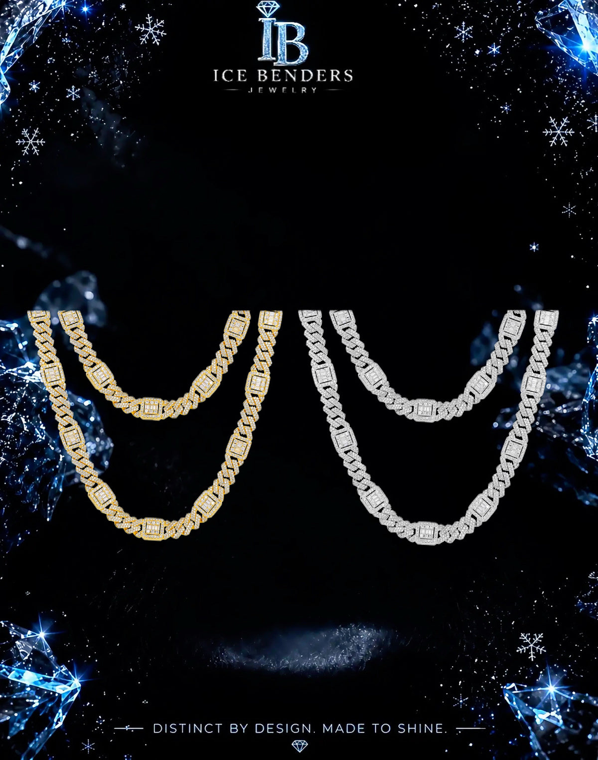 15mm Round Cut Moissanite Cuban Link Chain Necklace