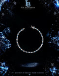 Dark Blue and White Moissanite Tennis Bracelet