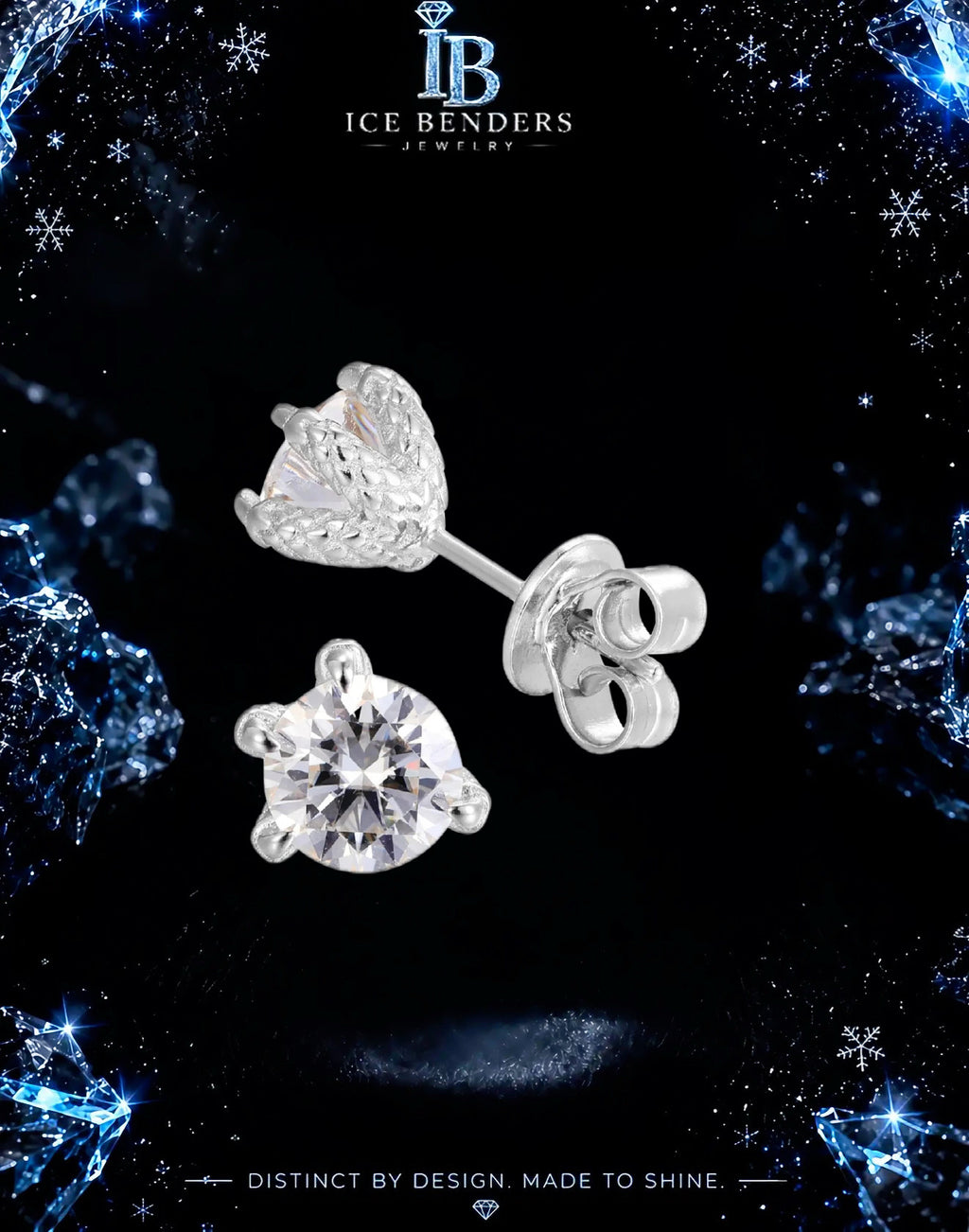 Eagle Claw Moissanite Stud Earrings