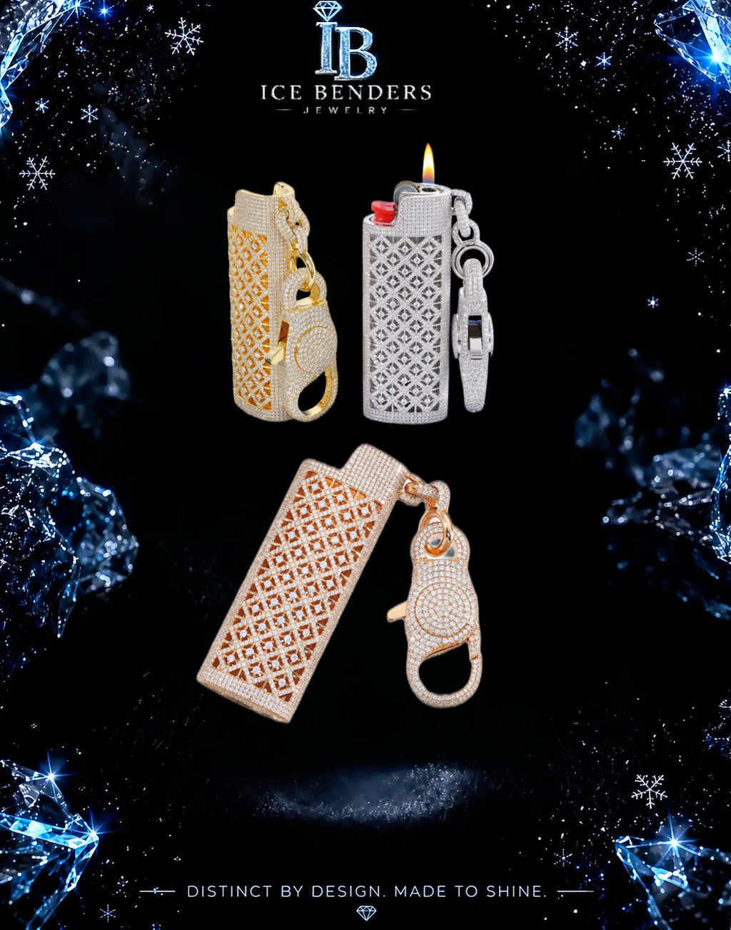 Iced Out Unique Style Moissanite Lighter Case