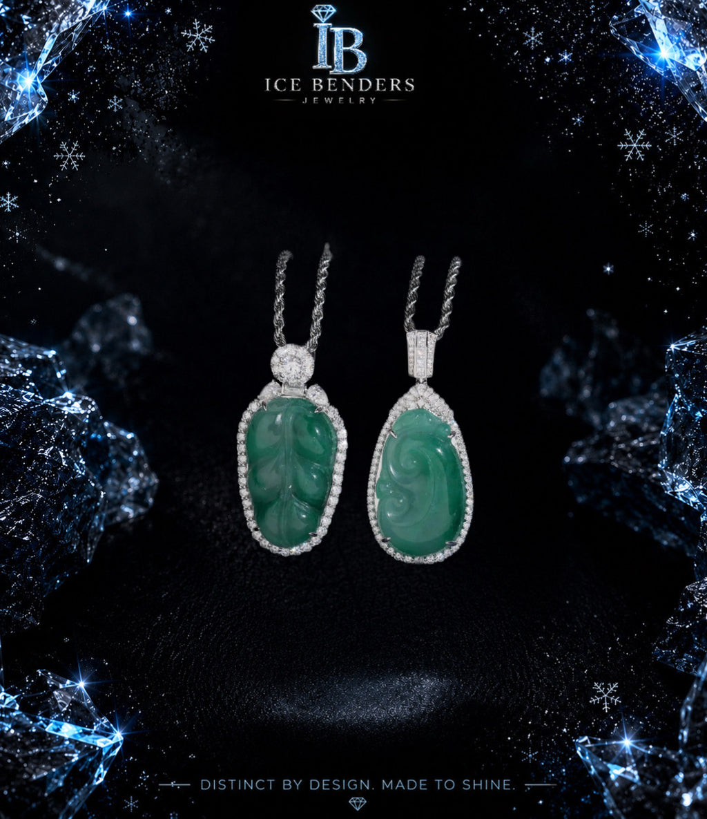 Moissanite Jade Pendants