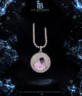 Mosaic Iced Out Memory Photo Pendant