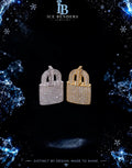 Lock Style Iced Out Moissanite Pendant