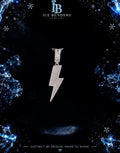 Large Lightning Bolt Iced Out Moissanite Pendant