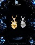 Iced Out Crowned Gorilla Moissanite Pendant