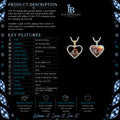 Heart Shape Moissanite Photo Pendant