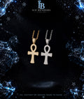 Moissanite Ankh Cross Iced Out Pendant