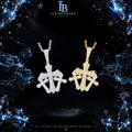Iced Out Connected Triple Cross Moissanite Pendant