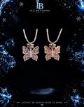 Colorful Moissanite Butterfly Iced Out Pendant