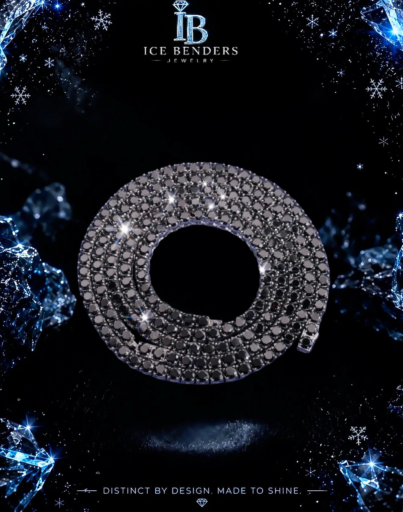 Black Moissanite Tennis Chain Necklace/Bracelets 5mm