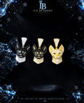 Black Moissanite Iced Out Ancient Egyptian Cat God Moissanite Pendant