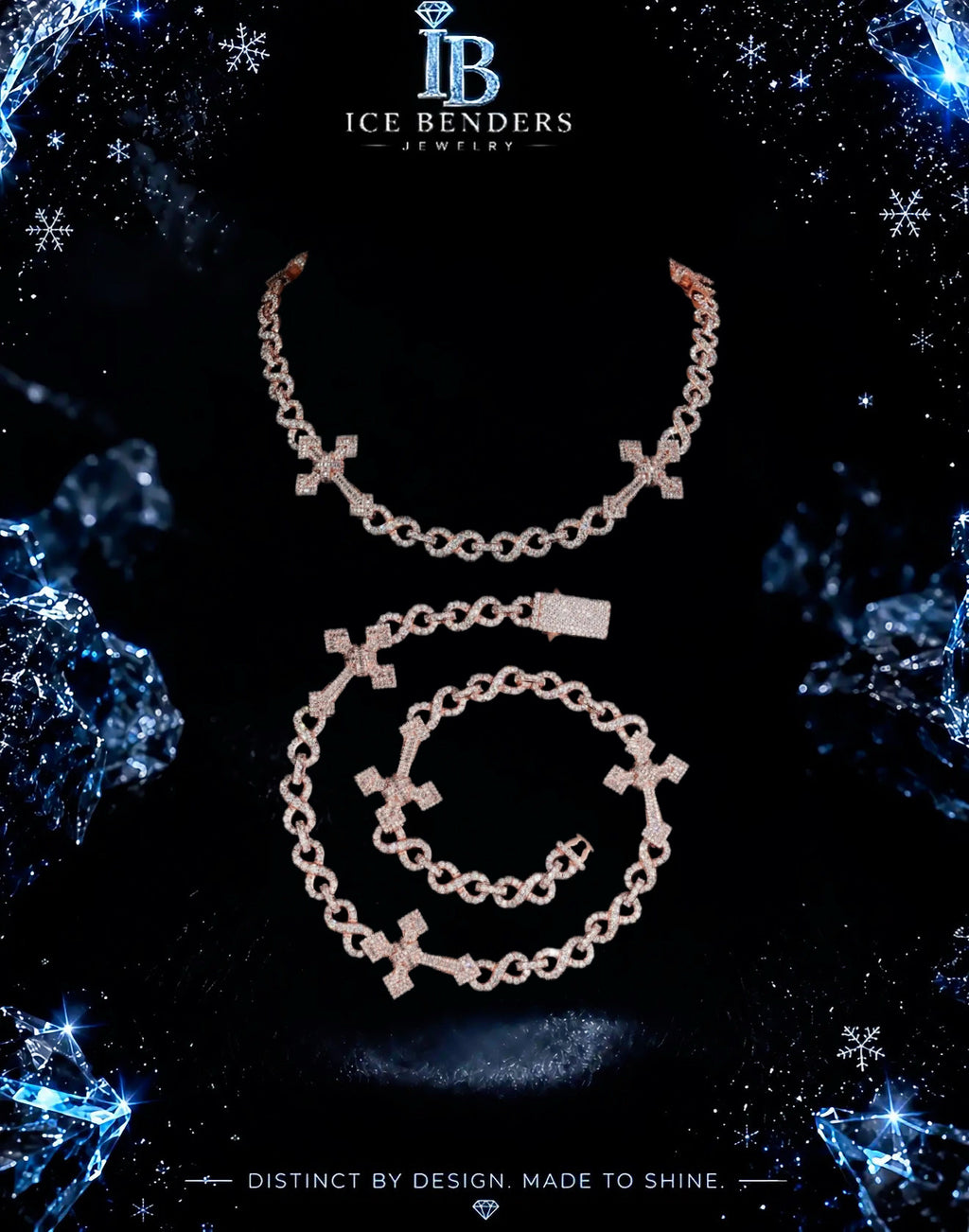 Iced Out Jesus Piece Infinity Link Chain Necklace