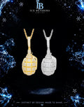 Iced Hand Grenade Moissanite Pendant