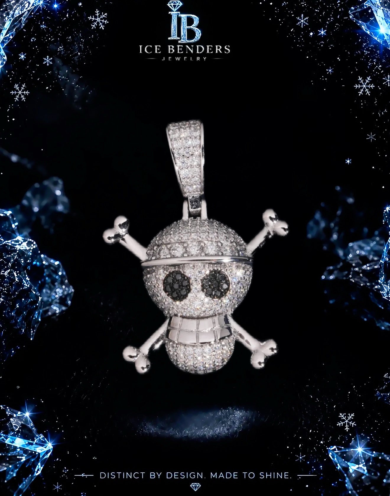 Iced Out "One Piece" Moissanite Pendant