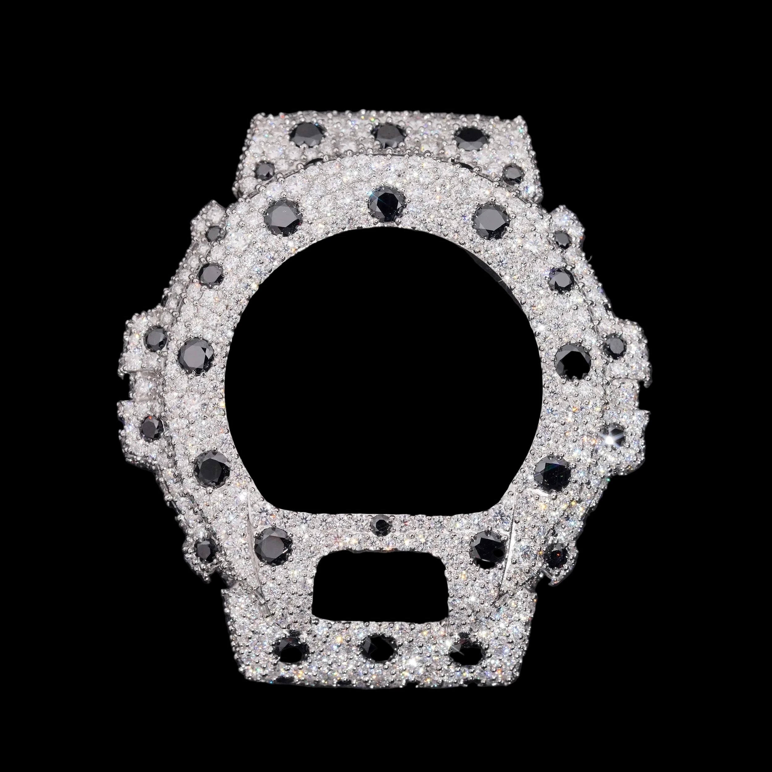 Men's Iced Out Brass Moissanite Bezel Watch Case for DW6900