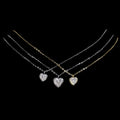 Women's Heart Shape Moissanite Pendant Necklace 925 Sterling Silver