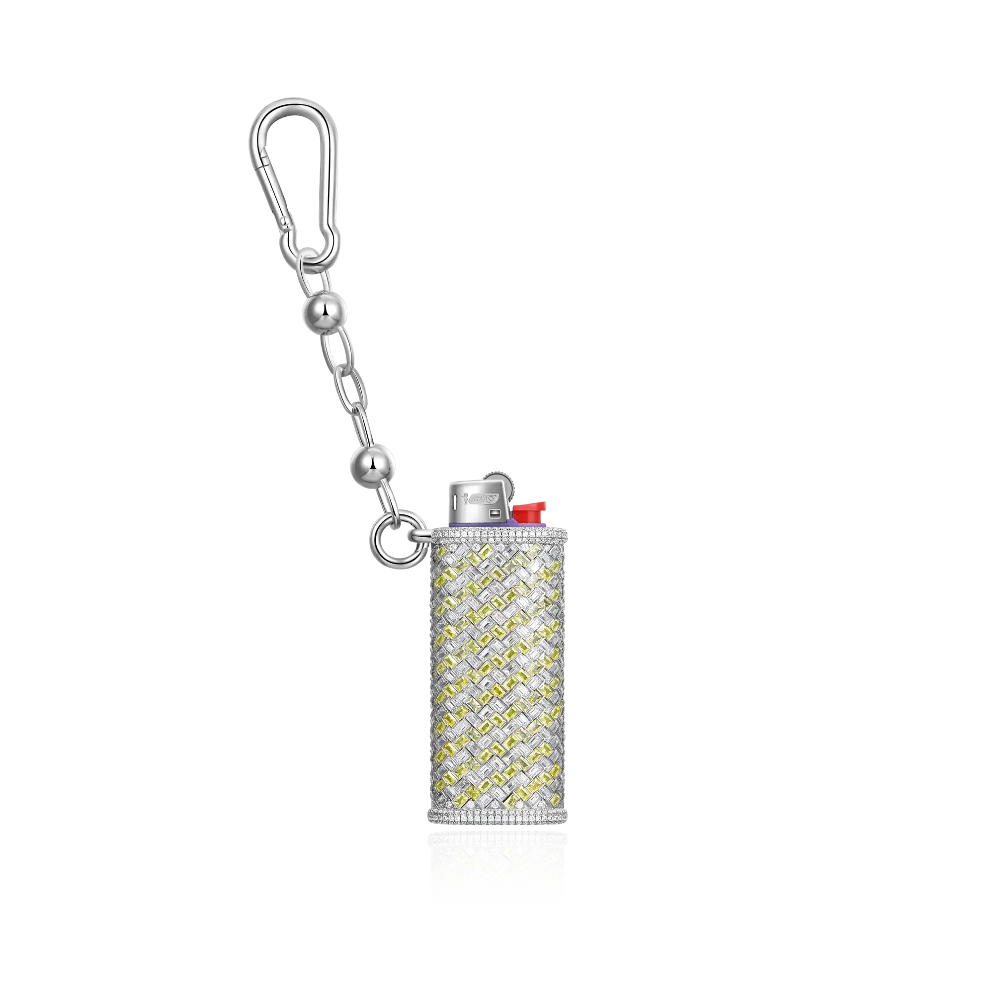 Unisex Iced Out 925 Sterling Silver Marquise Cut Moissanite Lighter Case