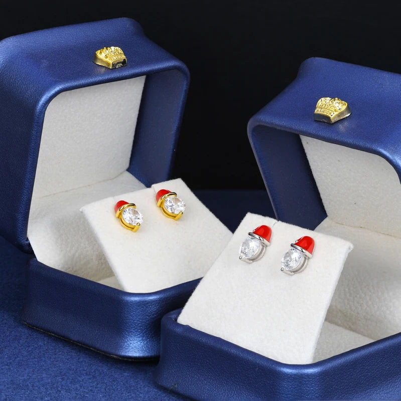 Unisex 925 Sterling Silver VVS Moissanite Geometric Stud Earrings
