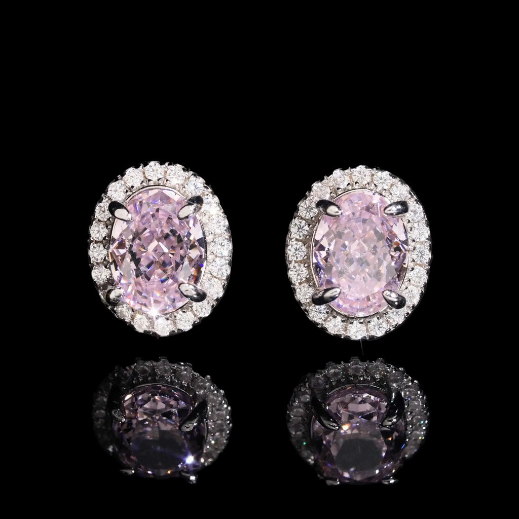 Women's Oval Cut VVS Moissanite Drop Earrings 925 Sterling Silver