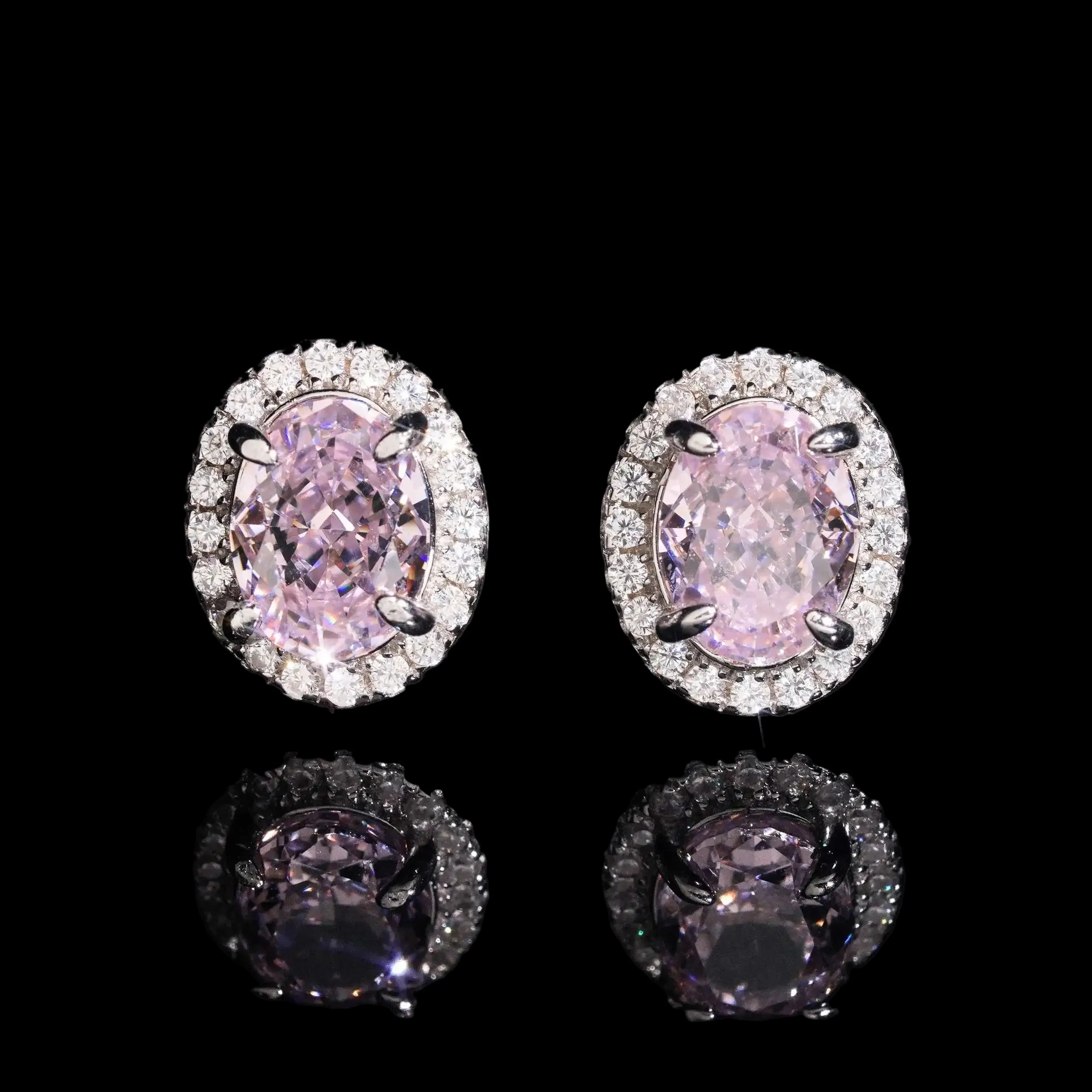 Women's Oval Cut VVS Moissanite Drop Earrings 925 Sterling Silver