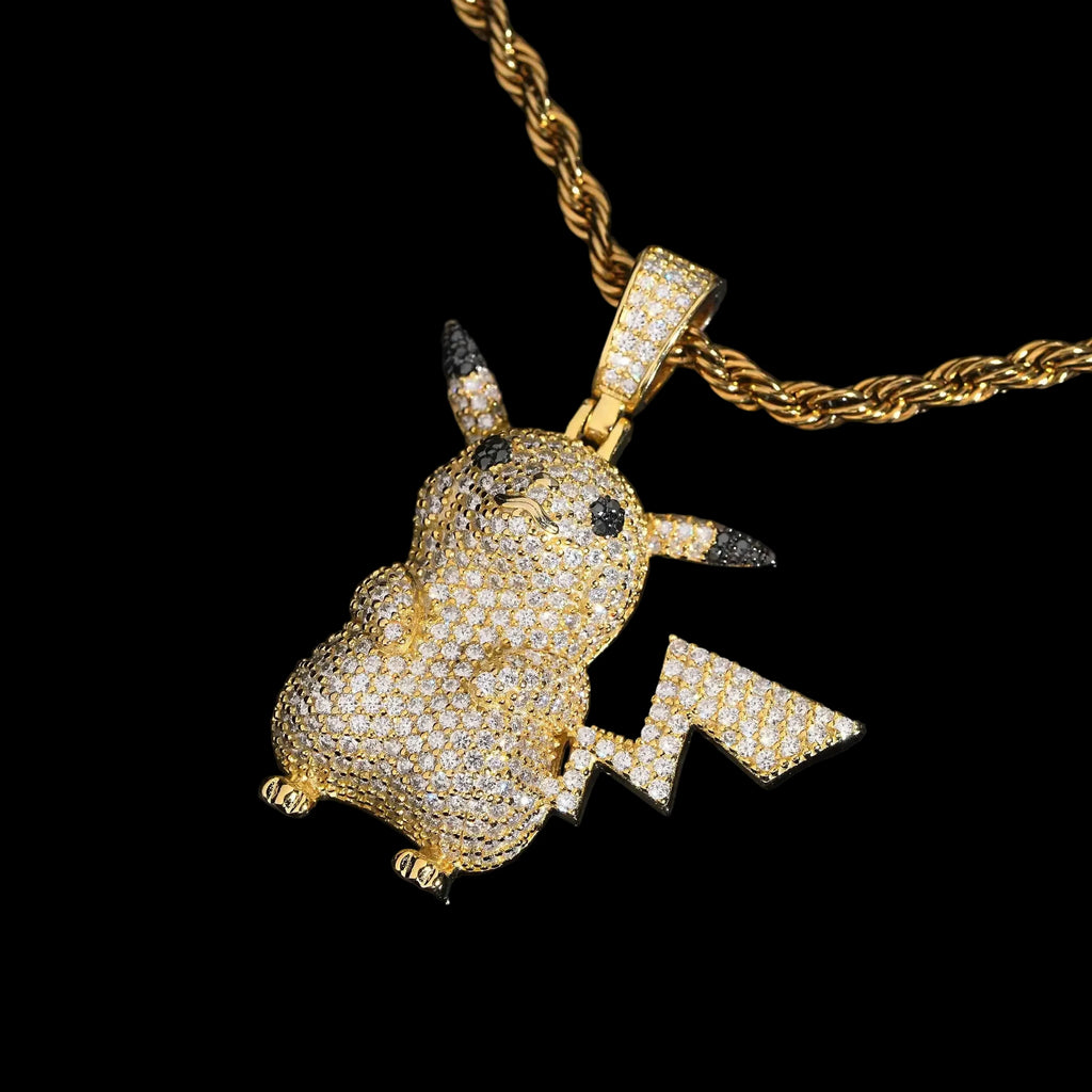 Unisex 925 Sterling Silver VVS Moissanite Cartoon Iced Out Pendant
