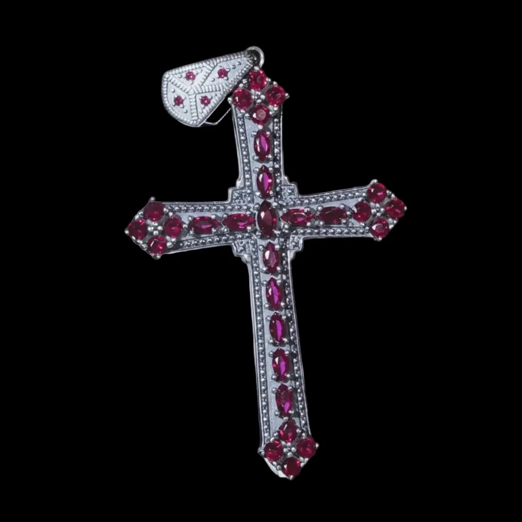 Unisex 925 Sterling Silver VVS Moissanite Hip Hop Cross Iced Out Pendant