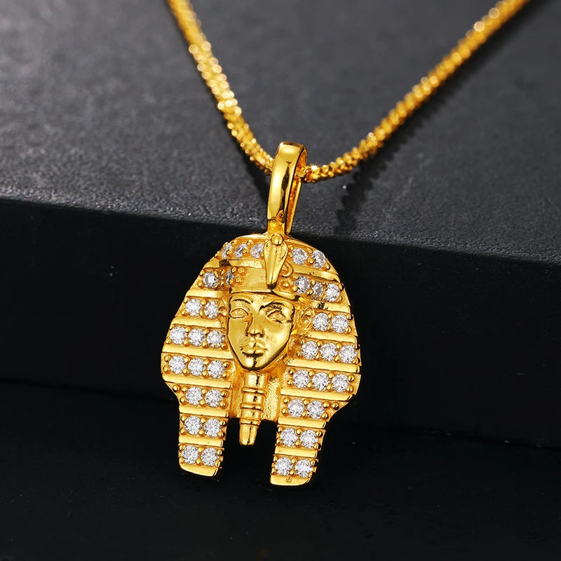 Unisex 925 Sterling Silver VVS Moissanite Pharaoh Pendant TQP0056