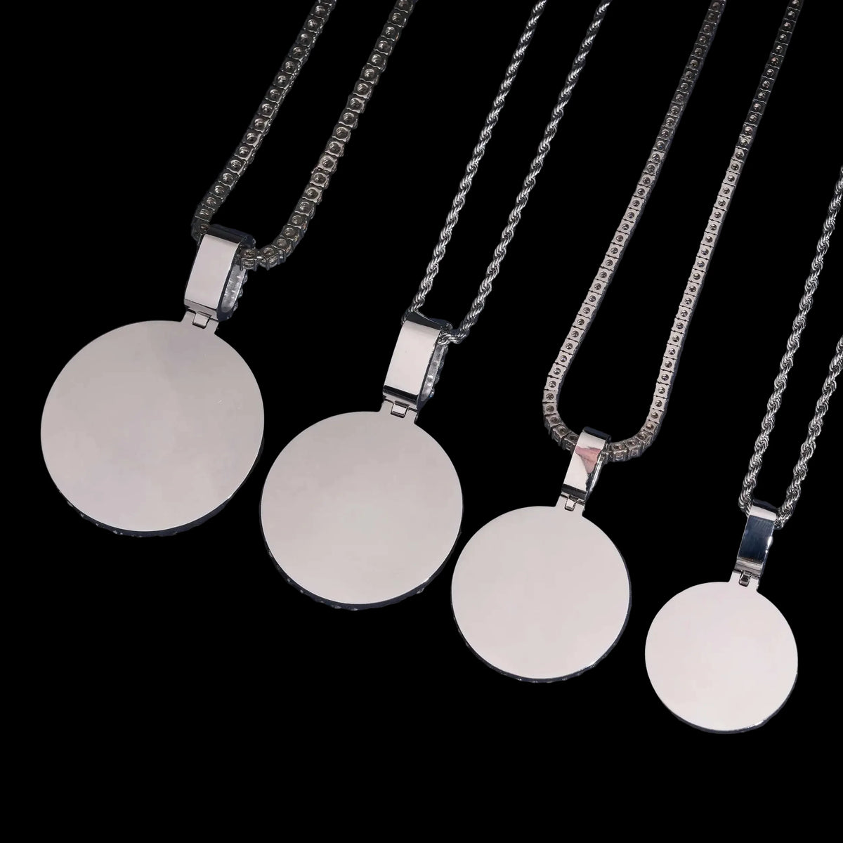 Unisex 316L Stainless Steel VVS Moissanite Photo Memory Iced Out Pendant