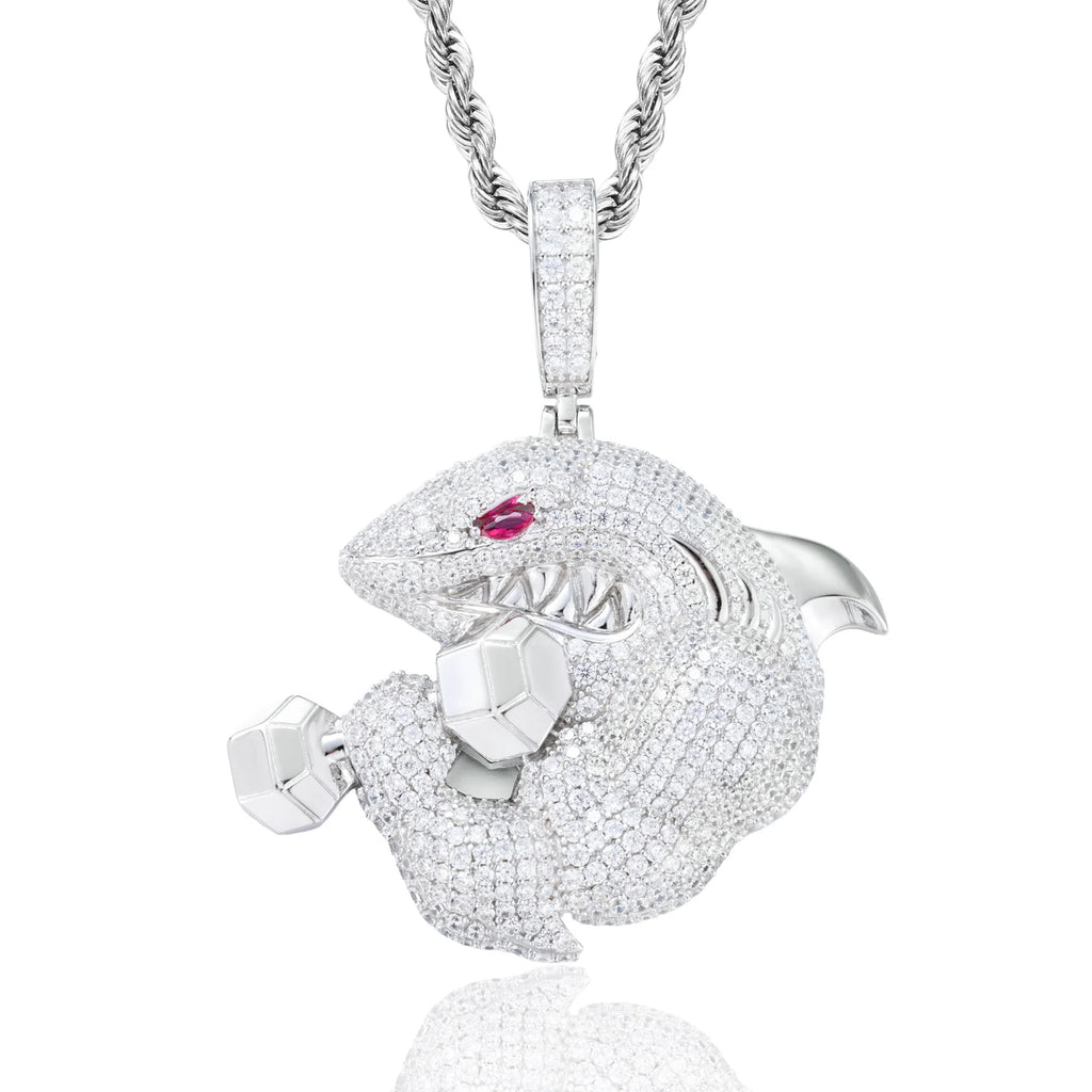 Men's Iced Out Animal Pendant 925 Sterling Silver VVS Moissanite TQP0884
