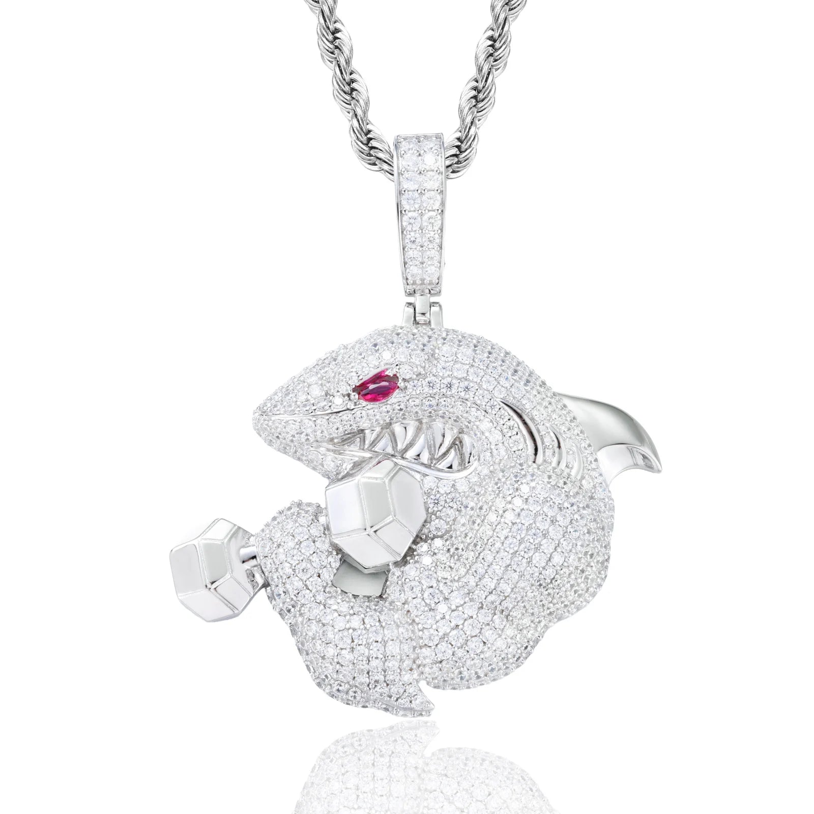 Men's Iced Out Animal Pendant 925 Sterling Silver VVS Moissanite TQP0884