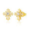 Unisex Baguette Cut VVS Moissanite Stud Earrings 925 Sterling Silver
