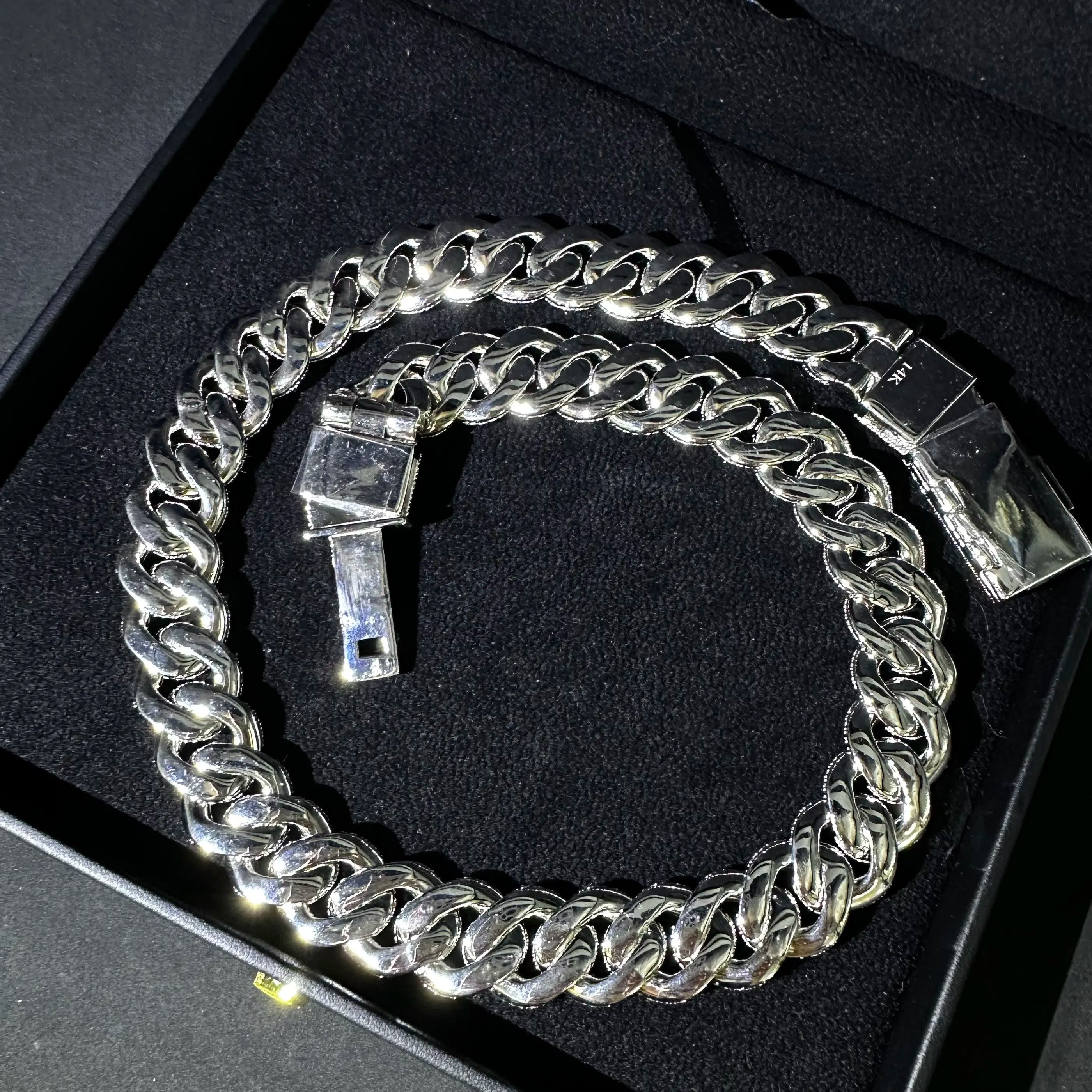 Men's 18mm Round Brilliant Cut Moissanite Cross Charm Cuban Link Chain Necklace 925 Sterling Silver