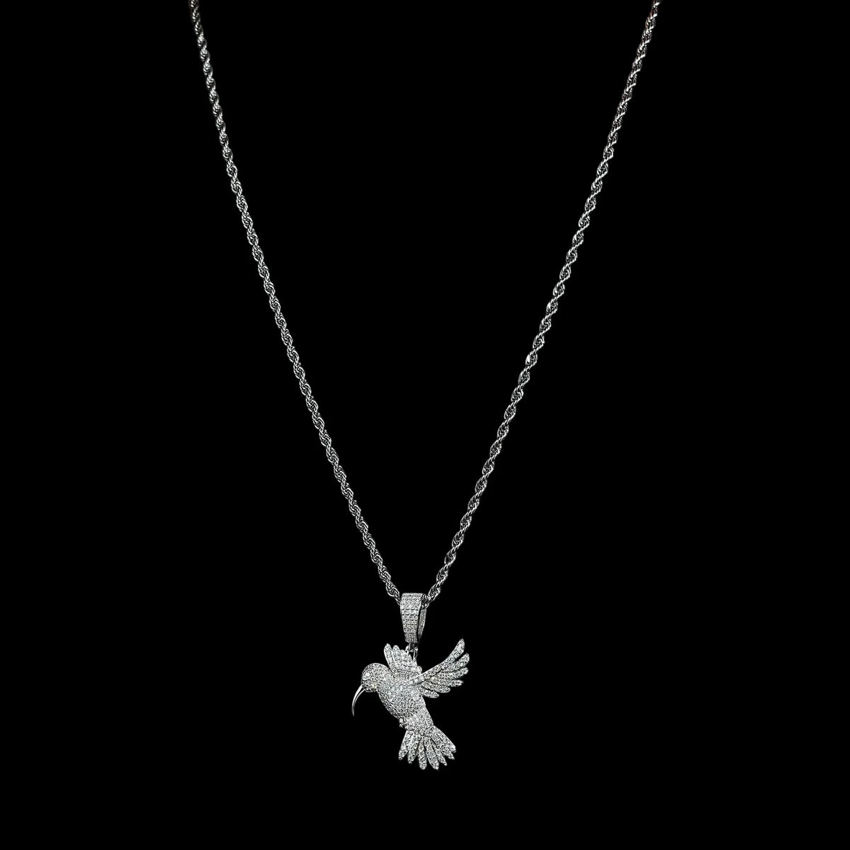 Unisex Animal Pendant 925 Sterling Silver VVS Moissanite Hip Hop Jewelry