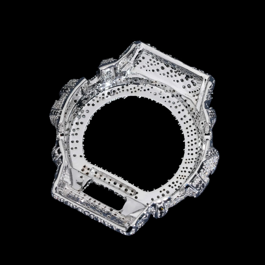 Men's Iced Out Brass Moissanite Bezel Watch Case for DM6900