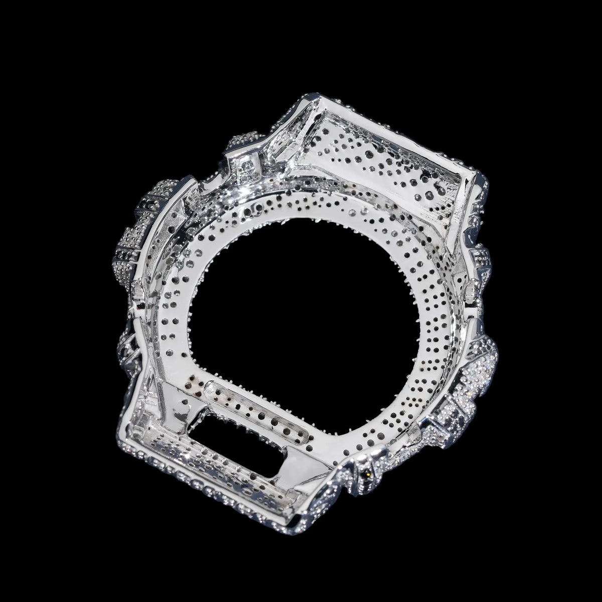 Men's Iced Out Brass Moissanite Bezel Watch Case for DM6900