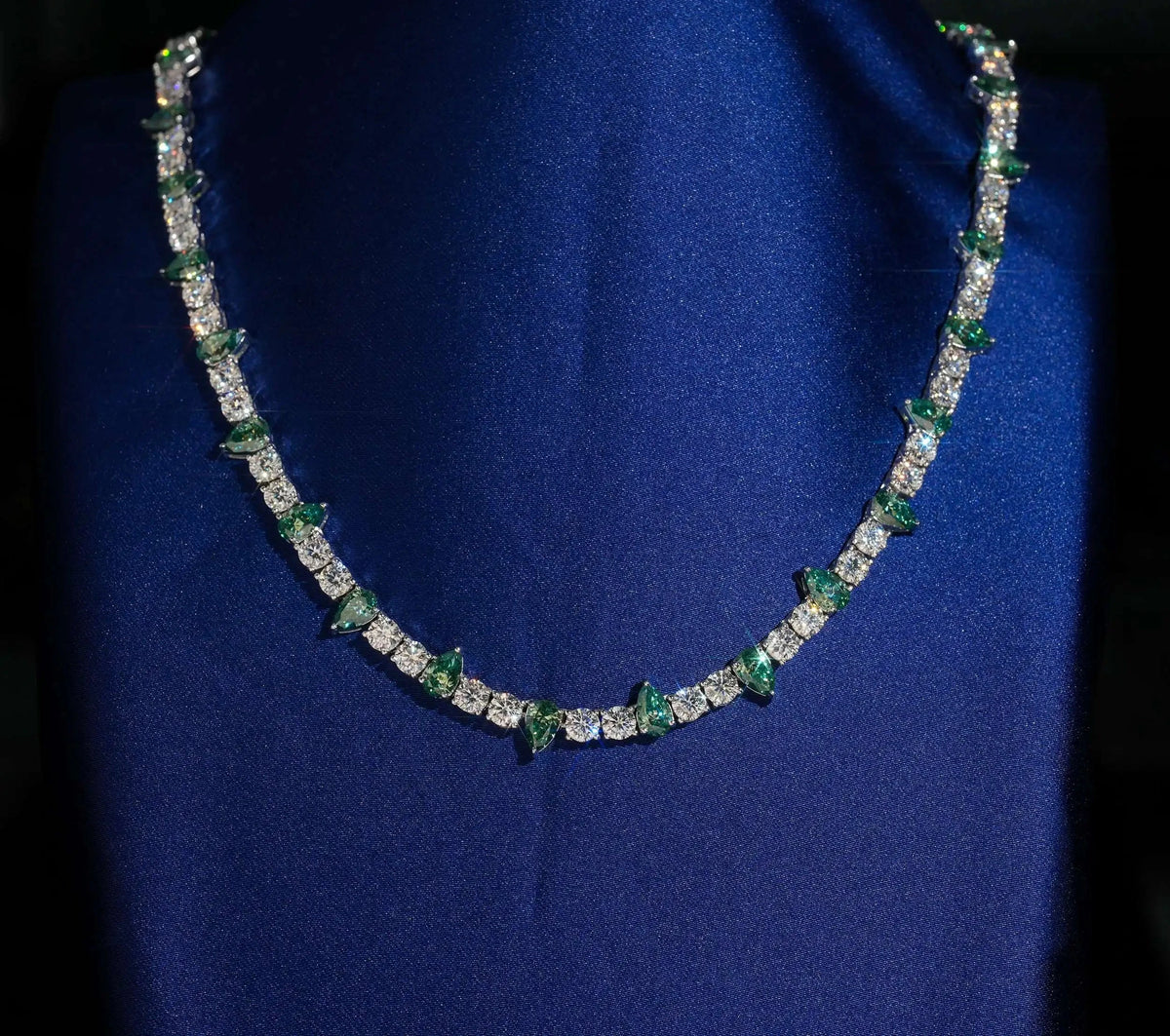 Unisex Iced Out 925 Sterling Silver VVS Moissanite Tennis Chain Necklace