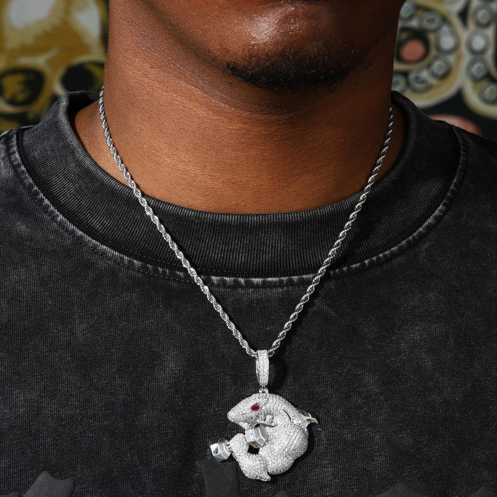 Men's Iced Out Animal Pendant 925 Sterling Silver VVS Moissanite TQP0884