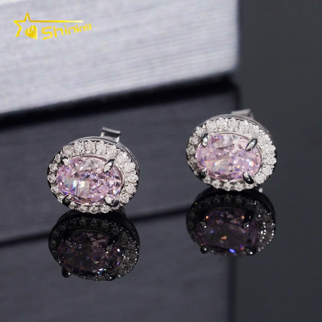 Women's Oval Cut VVS Moissanite Drop Earrings 925 Sterling Silver